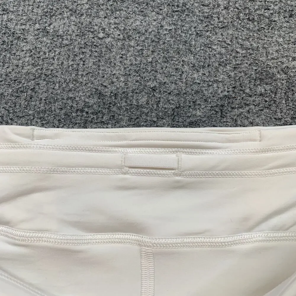 Lululemon Skort Womens 10 White Pace Rival Drop In Pockets Training Inner Lined